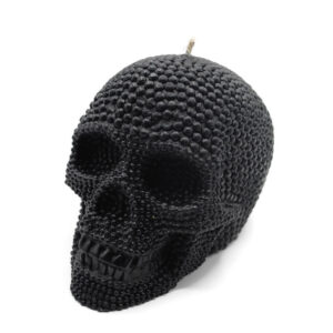 Beeswax Candle BIG Skull in BLACK