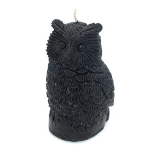 Beeswax Candle Owl Shaped Candle in BLACK