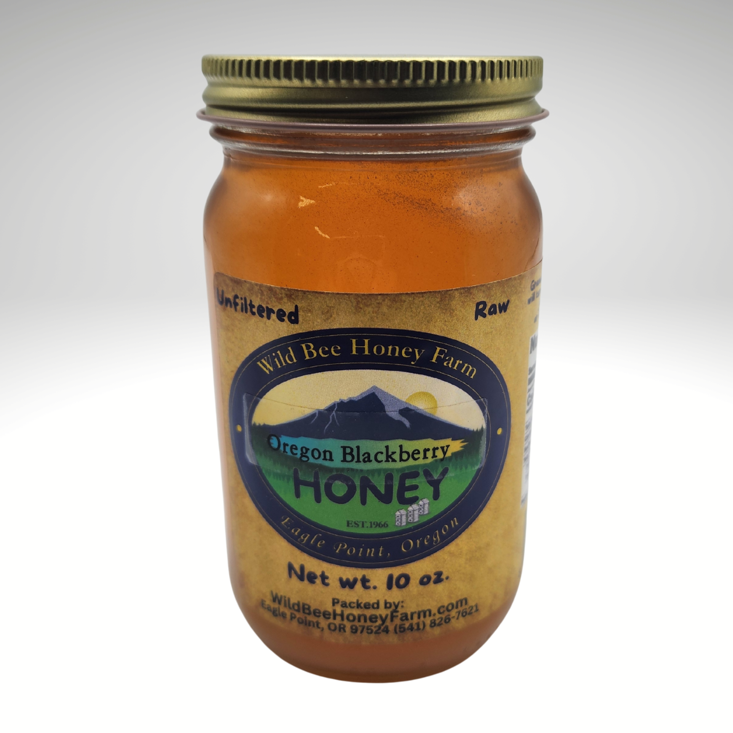 Pure Raw Oregon Honey - Half Pint Jar (10 oz.)
