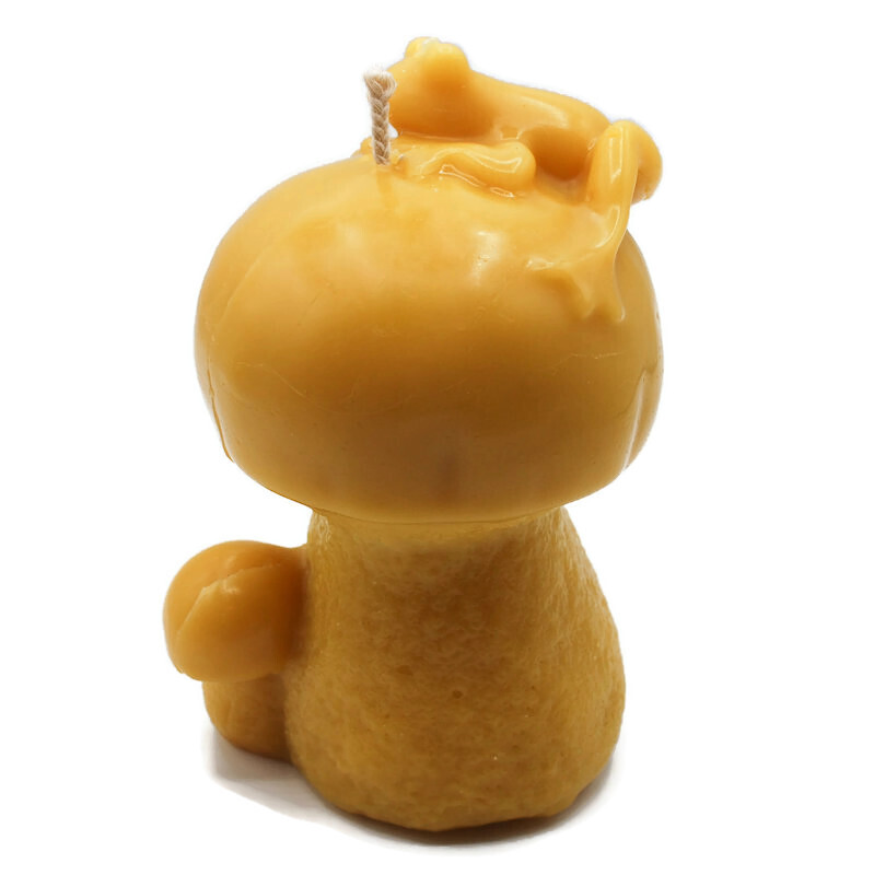 Beeswax Candle Large Mushroom with Frog Shape - Image 2