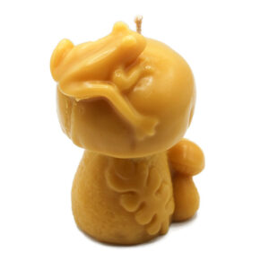 Beeswax Candle Large Mushroom with Frog Shape