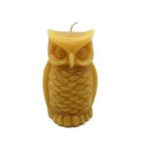 Beeswax Candle Small Stylized Shaped Owl Candle