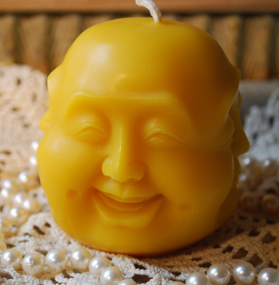 Beeswax Candle 4 Face Buddha Choose your Mood