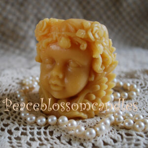 Beeswax Angel Head Holder