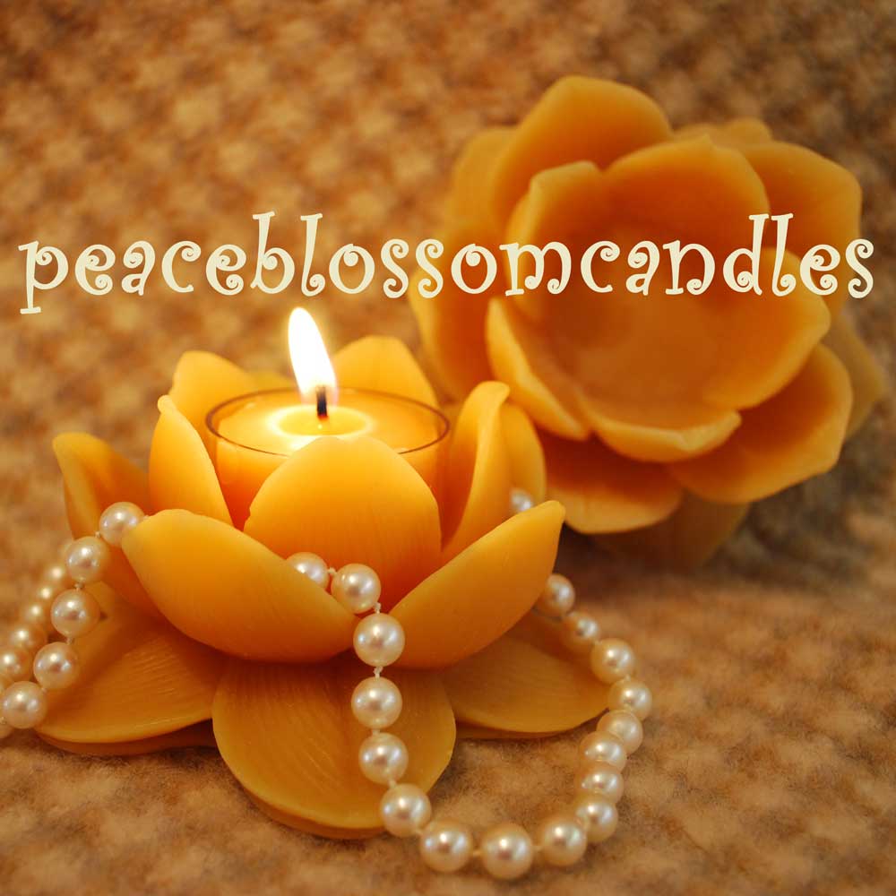 Natural Beeswax Lotus Candle Holder
