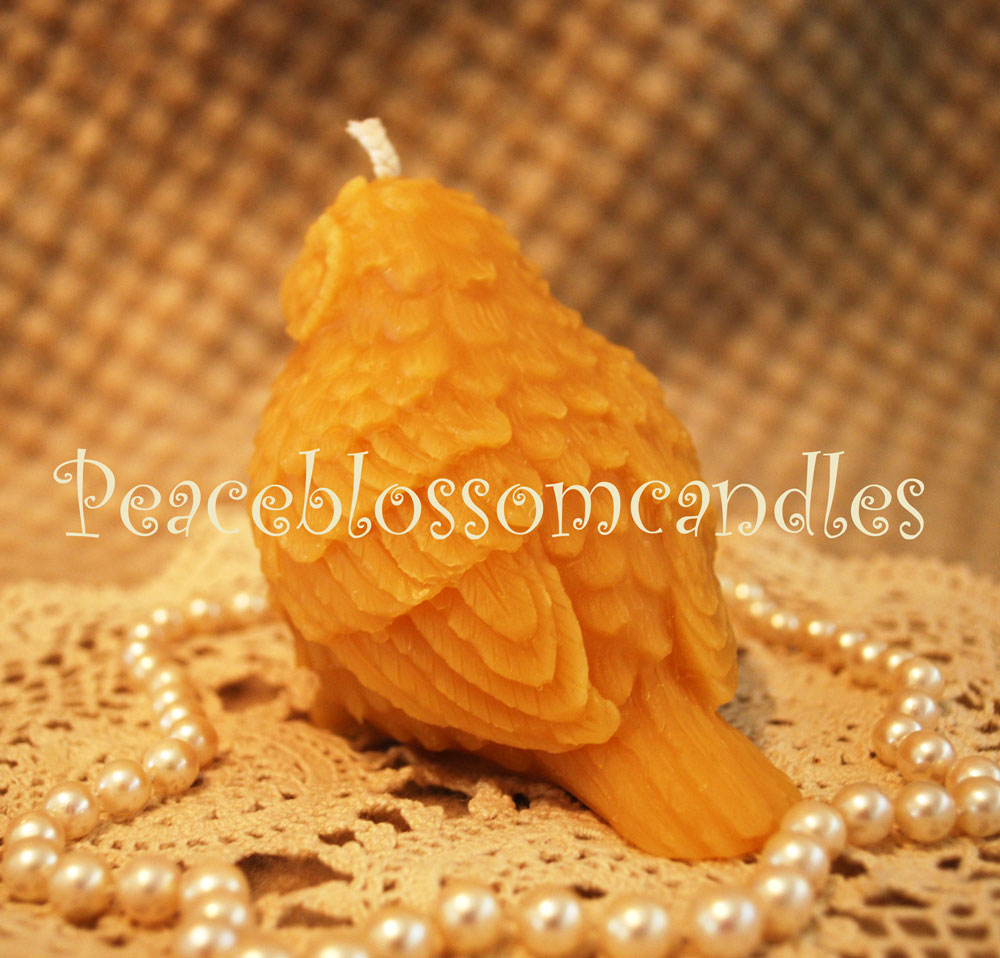 Beeswax Owl Candle