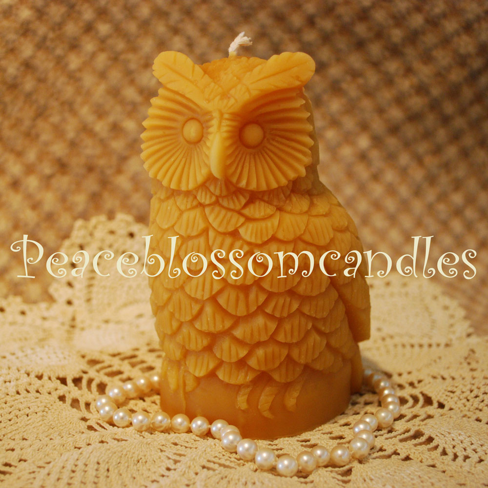 Beeswax Owl Candle