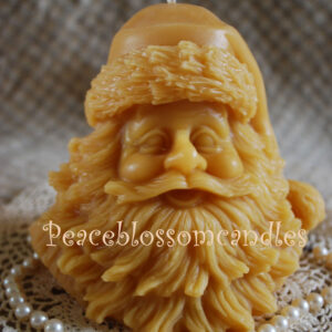Beeswax Santa Head Candle