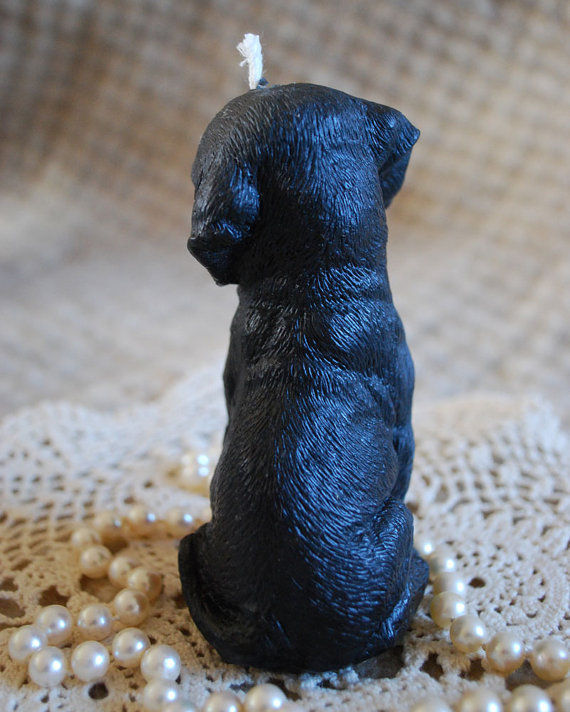 Beeswax Black Dog Candle