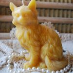 Beeswax Cat Candle