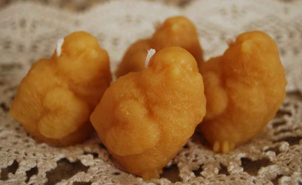 Beeswax Candles Baby Chick Shaped Candles Set of 4 - Image 2