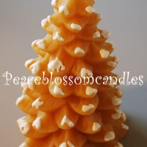 Decorated Beeswax Tree Candle