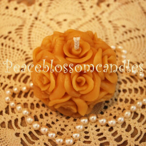 Pure Beeswax Floral Ball Candle