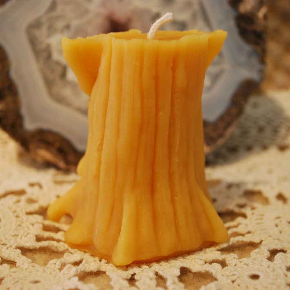 Beeswax Candle Green Man Person Spirit of the Woods in RED - Image 3