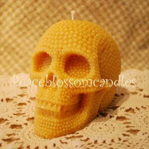 largepearlskull1 Beeswax Pearl Skull Candle