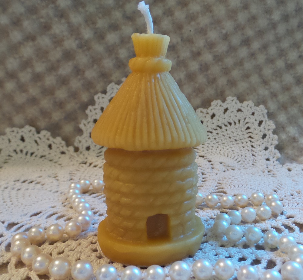 Beeswax Candle Old-Time Skep Shaped Candle