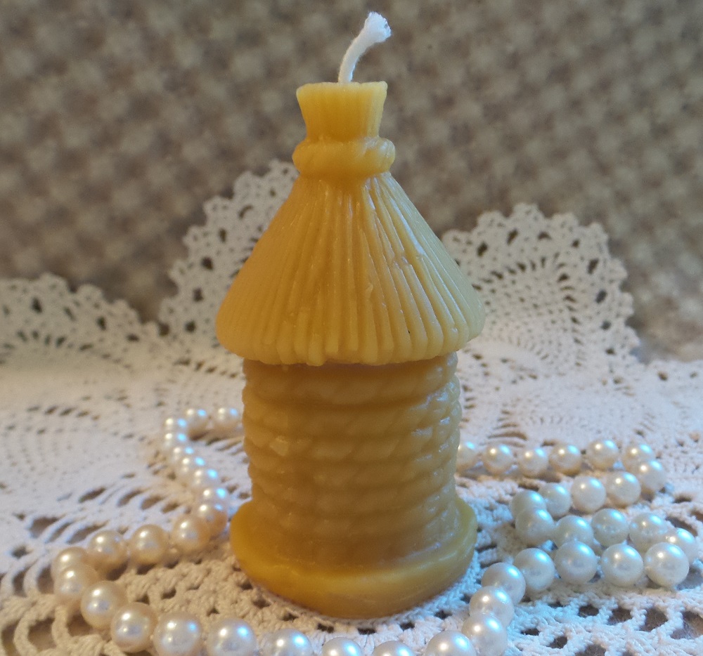 Beeswax Candle Old-Time Skep Shaped Candle - Image 2