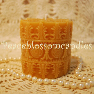 Pure Beeswax Snowflake Pillar