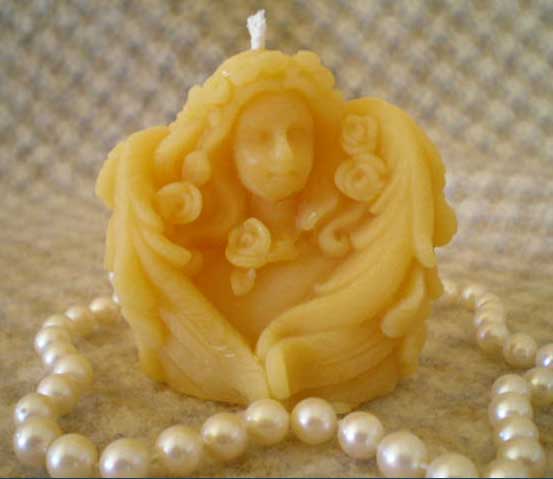 Pure Natural Beeswax Tiny Angel Cupid Seraphim Candle