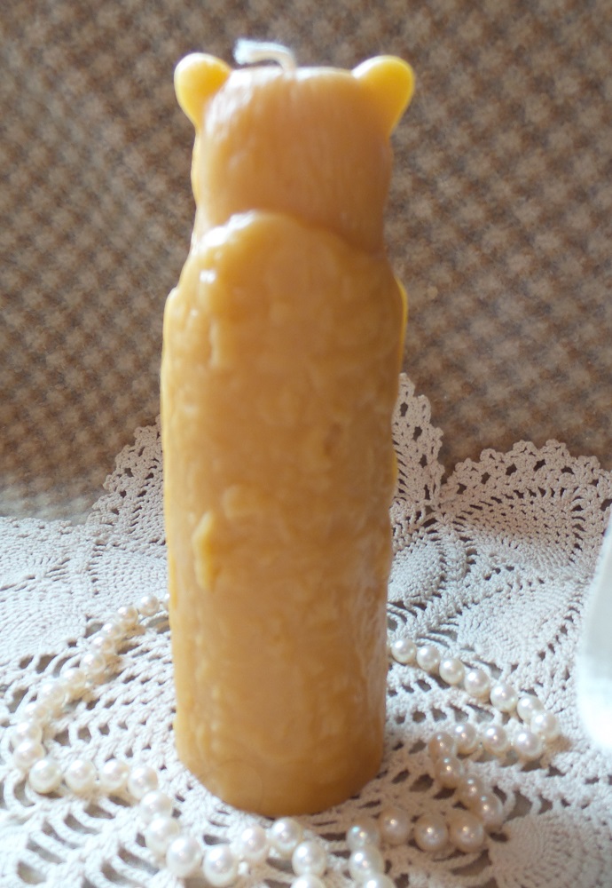 Beeswax Candle Totem Wolf / Bear / Lynx Pillar Shaped Candle - Image 3