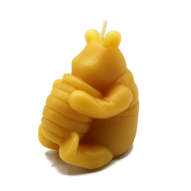 Pure Beeswax Bear with Honey Pot