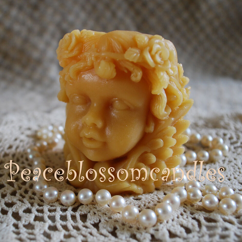 Beeswax Angel Head Holder