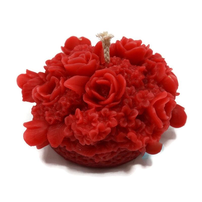 Floral Candle Red - Copy