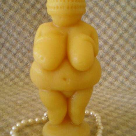 Beeswax Venus of Willendorf Candle